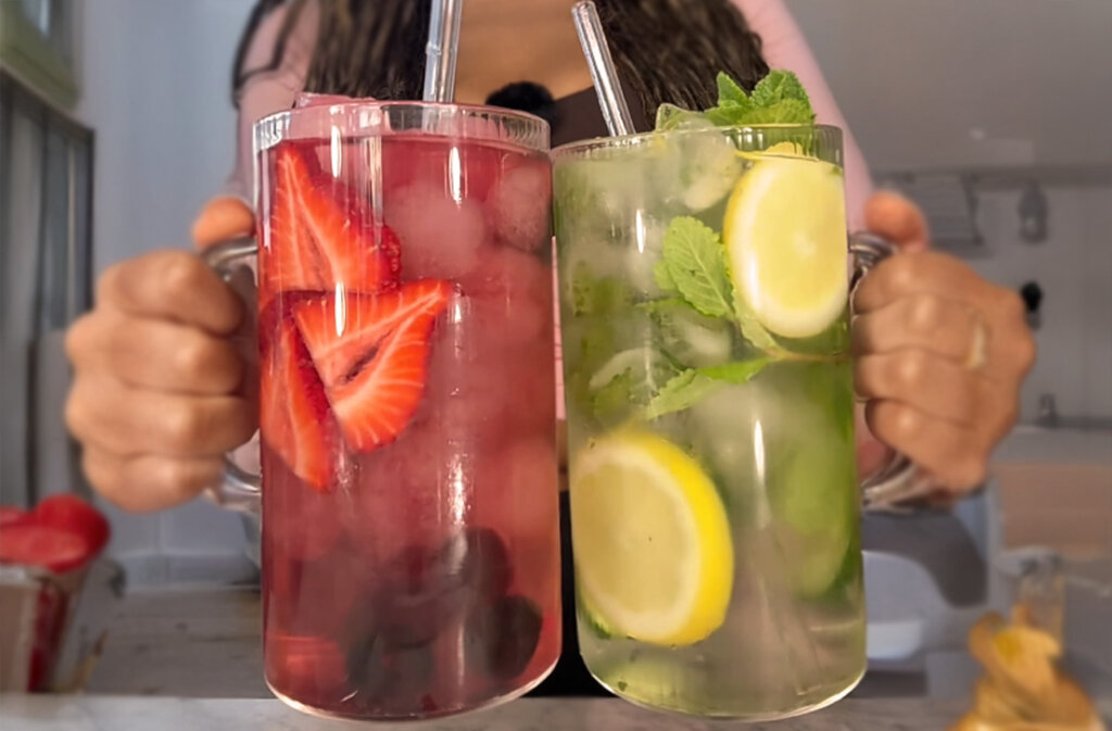 Loaded Water med FUN Light - två olika varianter i höga glas